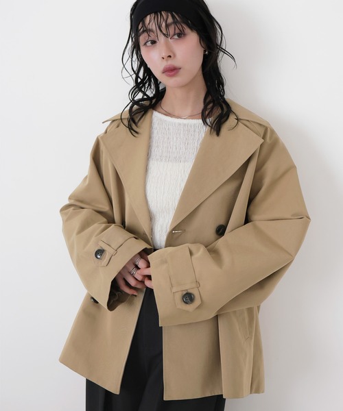 キ*ケ様 Leilian ♡ 大きいサイズファー　ライナー付きトレンチコート　ロ LIAN（リアン） トレンチコート コート ハーフトレンチコート