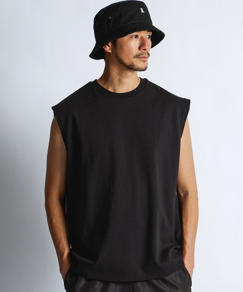 LANVIN en Bleu tシャツ 8オンス ノースリーブ Tシャツ メンズ