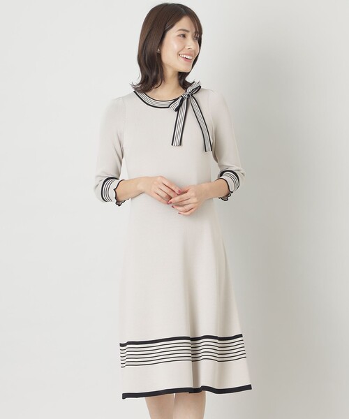 「TO BE CHIC」 ニットワンピース 40 ブラック レディースの画像