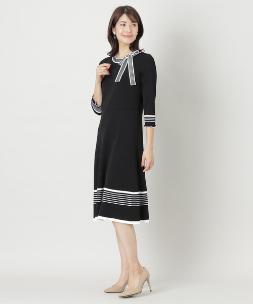 「TO BE CHIC」 ニットワンピース 40 ブラック レディースの画像
