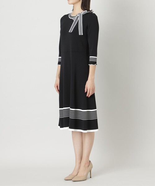 「TO BE CHIC」 ニットワンピース 40 ブラック レディースの画像