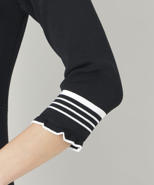 「TO BE CHIC」 ニットワンピース 40 ブラック レディースの画像
