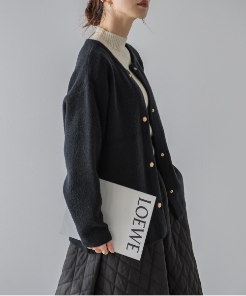 「SUGAR BISKET」 「La-gemme」ニットカーディガン フリー グレー レディース_画像4