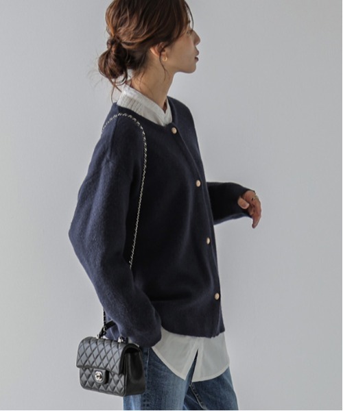 「SUGAR BISKET」 「La-gemme」ニットカーディガン フリー グレー レディース_画像6