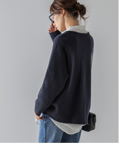 「SUGAR BISKET」 「La-gemme」ニットカーディガン フリー グレー レディース_画像8