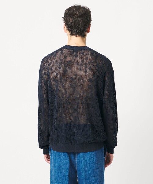 サマーニット ニット セーター 「LOEFF」ピンポンツリースポンジ メッシュ プルオーバー UNISEX レディース メンズの画像