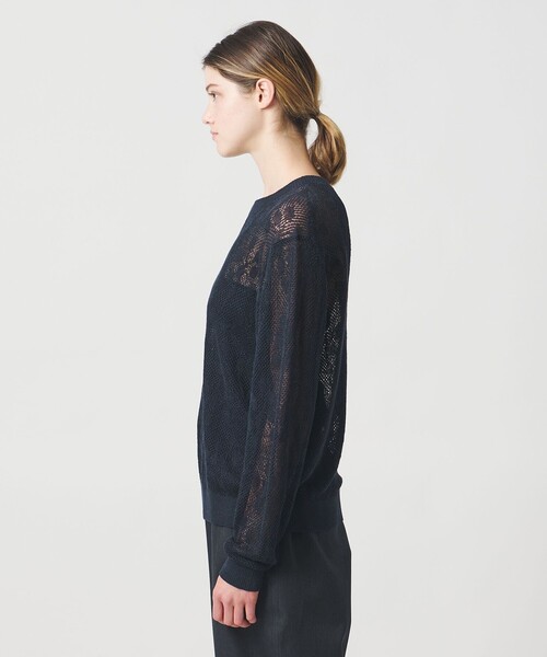 サマーニット ニット セーター 「LOEFF」ピンポンツリースポンジ メッシュ プルオーバー UNISEX レディース メンズの画像
