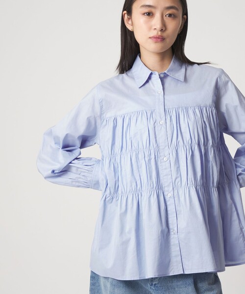 CITEN（シテン） ブラウス シャツ 「CITEN」シャーリングシャツ