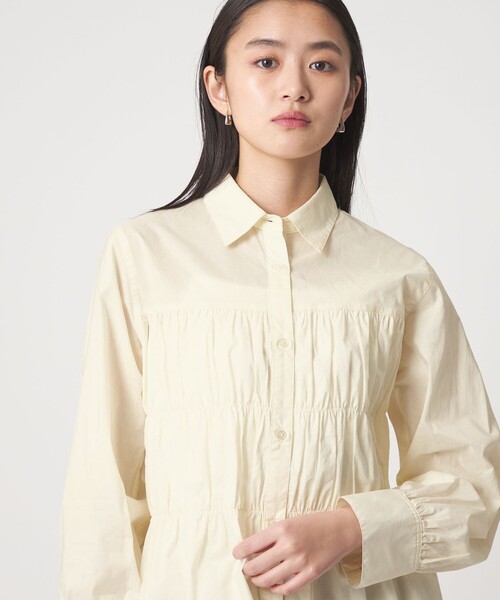 CITEN（シテン） ブラウス シャツ 「CITEN」シャーリングシャツ