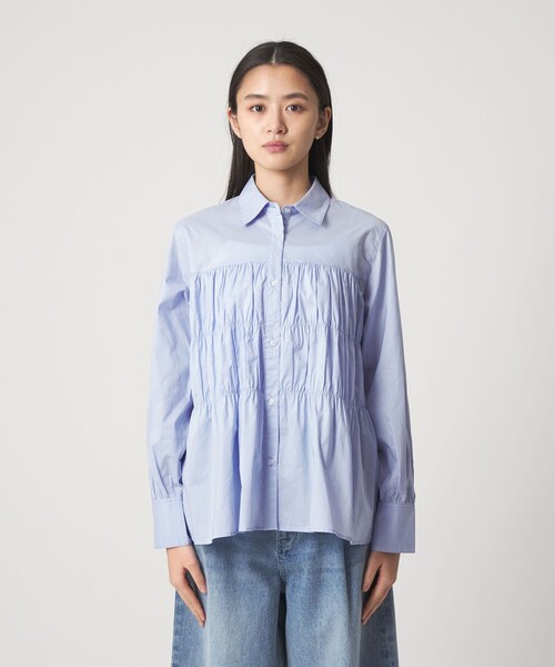 CITEN（シテン） ブラウス シャツ 「CITEN」シャーリングシャツ