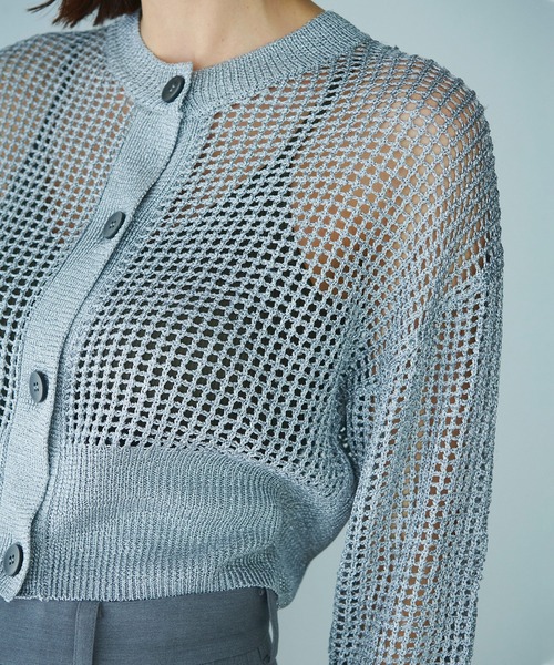 「N.O.R.C」 ニットカーディガン フリー グレー レディース_画像6