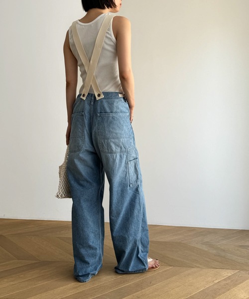 「CANAL JEAN」 デニムパンツ ONE SIZE ライトインディゴブルー レディースの画像
