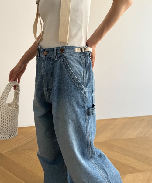 「CANAL JEAN」 デニムパンツ ONE SIZE ライトインディゴブルー レディースの画像