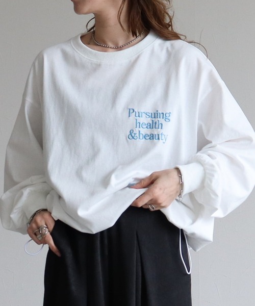 LOHEN / ローヘン | ボキシーラインビックロンT スリット カットソー | F | ホワイト | レディース 新品未使用 タグ付き】LOHEN ローヘン ボキシーラインビックロンT