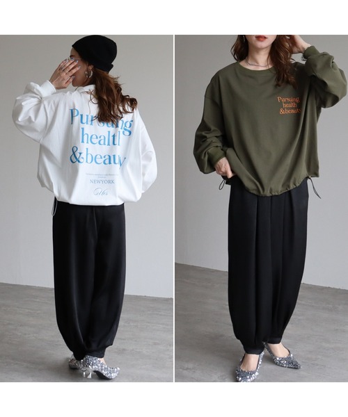 LOHEN / ローヘン | ボキシーラインビックロンT スリット カットソー | F | ホワイト | レディース 新品未使用 タグ付き】LOHEN ローヘン ボキシーラインビックロンT