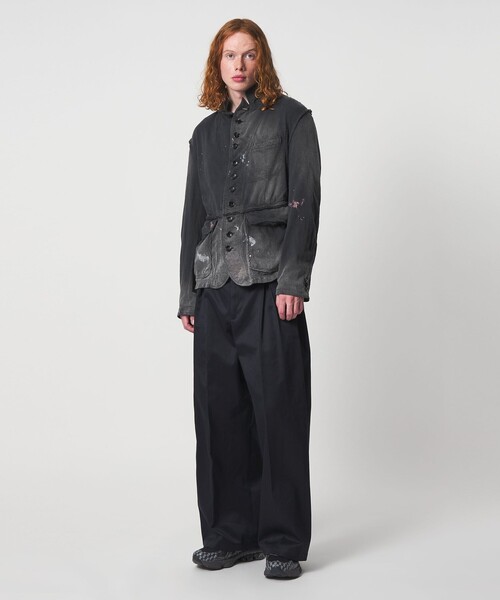 ワイドパンツ チノパン 「KHOKI for UNITED ARROWS ＆ SONS」 TUCK PANTS/パンツ メンズ レディースの画像