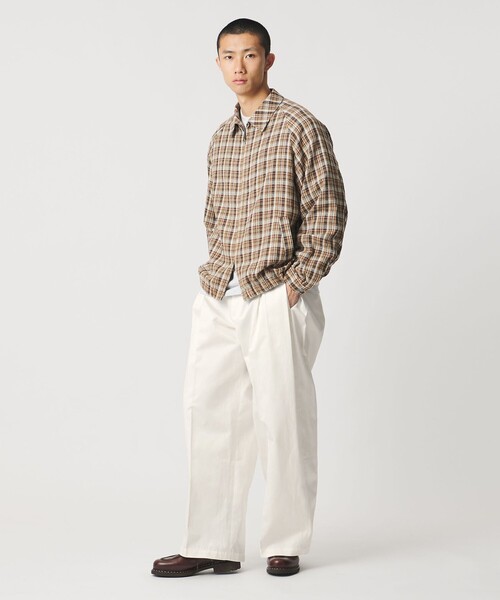ワイドパンツ チノパン 「KHOKI for UNITED ARROWS ＆ SONS」 TUCK PANTS/パンツ メンズ レディースの画像