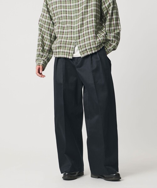 ワイドパンツ チノパン 「KHOKI for UNITED ARROWS ＆ SONS」 TUCK PANTS/パンツ メンズ レディースの画像