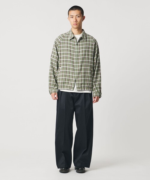 ワイドパンツ チノパン 「KHOKI for UNITED ARROWS ＆ SONS」 TUCK PANTS/パンツ メンズ レディースの画像