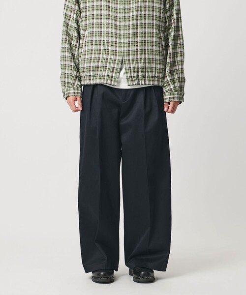 ワイドパンツ チノパン 「KHOKI for UNITED ARROWS ＆ SONS」 TUCK PANTS/パンツ メンズ レディースの画像