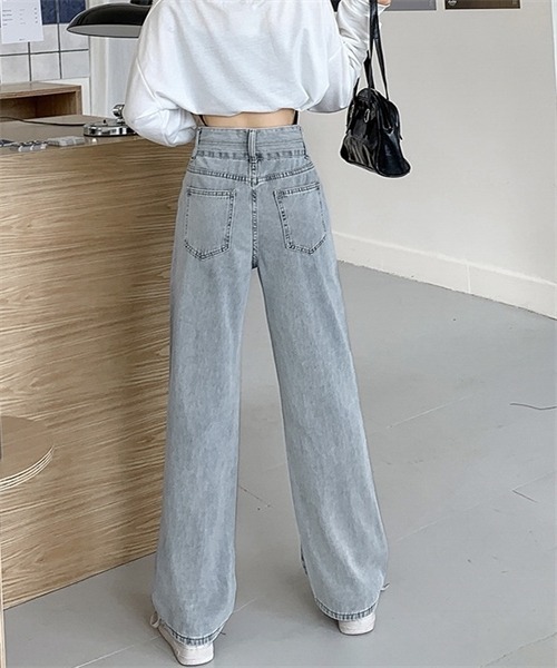 「Dream garden」 デニムパンツ L ブラック レディース_画像7