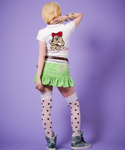 GALFY（ガルフィー） tシャツ らぶりぃチビTシャツ/ヒョウ柄 ハート