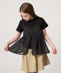 tシャツ ドット シフォン キャミソール Tシ...の詳細画像1