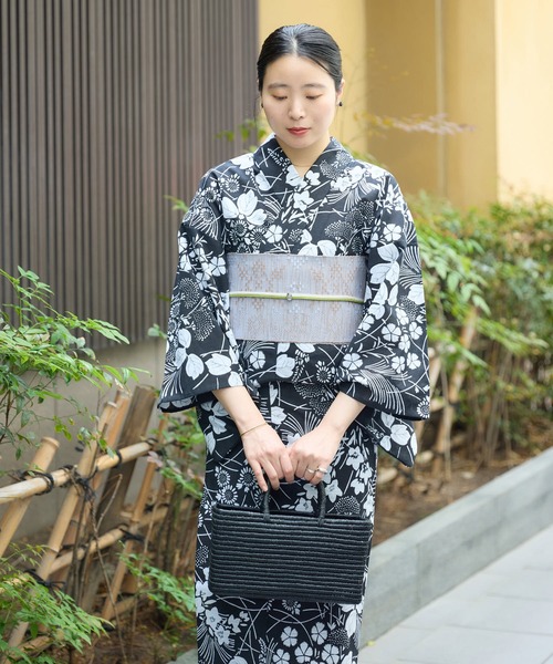 浴衣 「kuros’オリジナル」こだわり浴衣 秋草柄 日本製  国内染色 レディースの画像