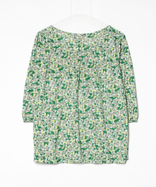 「MELROSE claire」 花柄7分袖カットソー - グリーン レディース_画像2