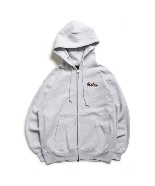 「ROTAR」 ジップアップパーカー X-LARGE アッシュグレー メンズ_画像2