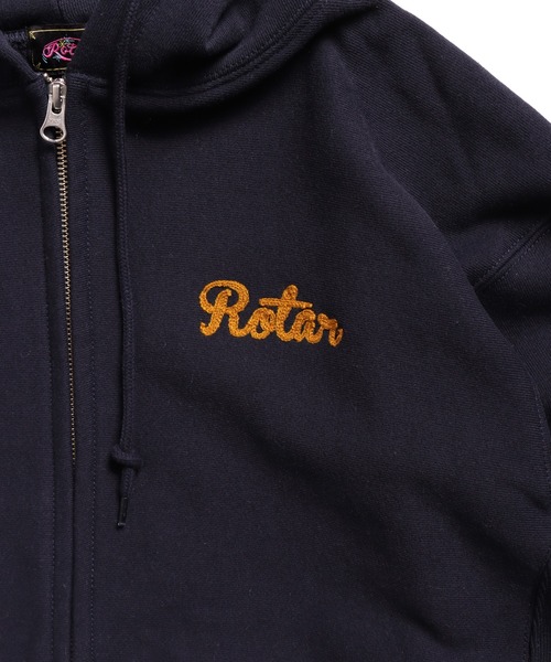 「ROTAR」 ジップアップパーカー X-LARGE アッシュグレー メンズ_画像3