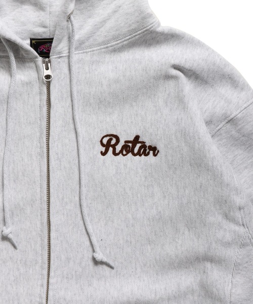 「ROTAR」 ジップアップパーカー X-LARGE アッシュグレー メンズ_画像4