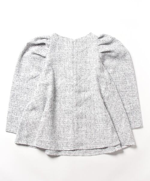 「HUIT bouquet」 長袖ブラウス M グレー レディース_画像2