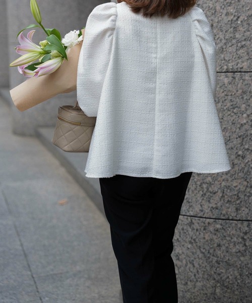 「HUIT bouquet」 長袖ブラウス M グレー レディース_画像3