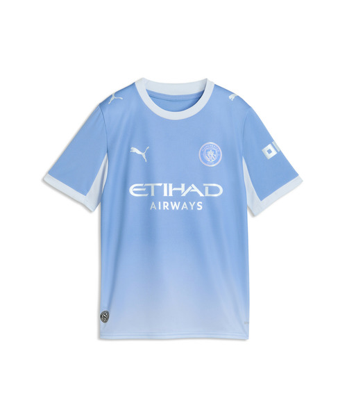 tシャツ PUMA プーマ キッズ 2026-27 マンチェスターシティ FC ホーム レプリカ ユニフ キッズ 子供服 男の子 女の子の画像