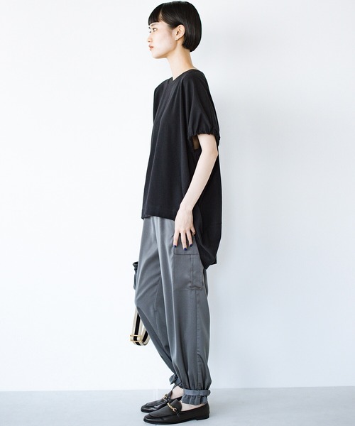 「haco!」 半袖カットソー LARGE ライム レディース_画像8