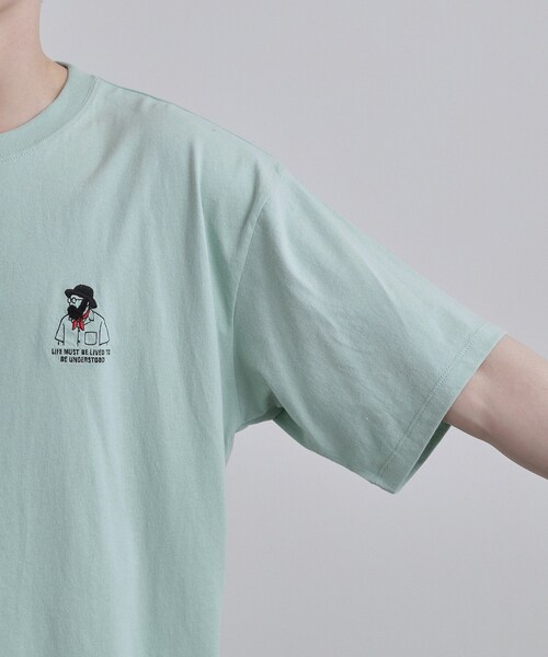 tk.TAKEO KIKUCHI（ティーケータケオキクチ） tシャツ ひげオジワン