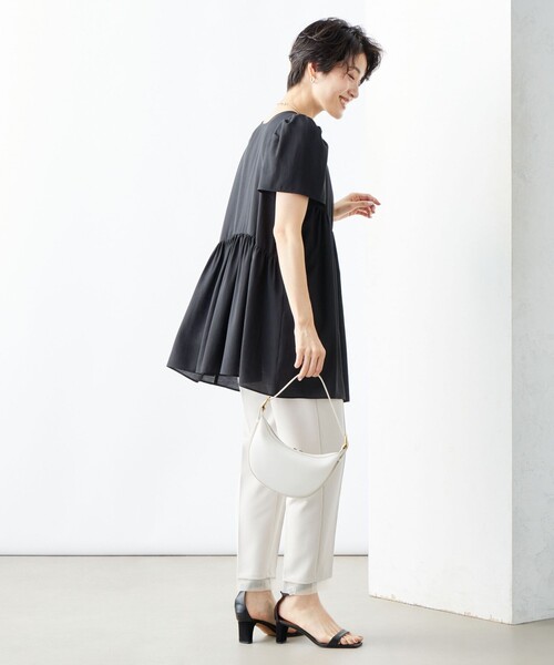 「NOLLEY'S」 イージーパンツ 36 ベージュ レディース_画像6