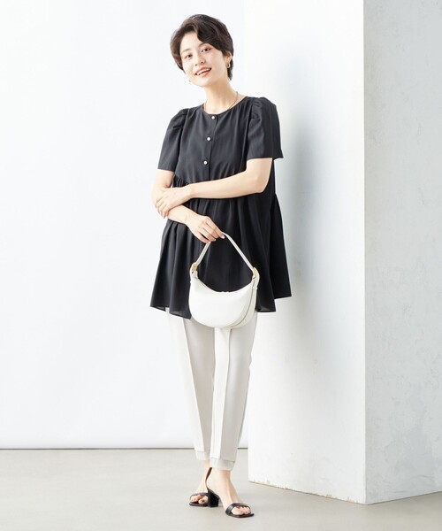 「NOLLEY'S」 イージーパンツ 36 ベージュ レディース_画像7