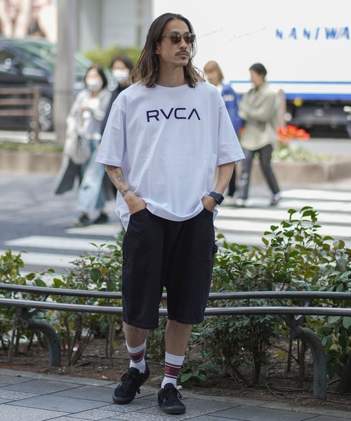 「RVCA」 半袖Tシャツ SMALL グレー系その他 メンズ_画像4