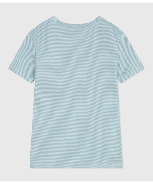 「PETIT BATEAU」 半袖Tシャツ SMALL ホワイト×グリーン レディース_画像2