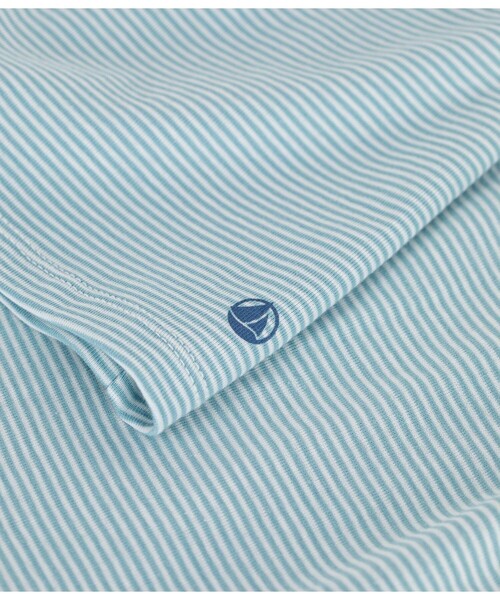 「PETIT BATEAU」 半袖Tシャツ SMALL ホワイト×グリーン レディース_画像3