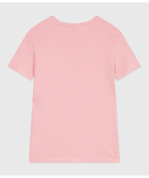 「PETIT BATEAU」 半袖Tシャツ SMALL ホワイト×グリーン レディース_画像5