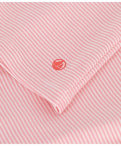 「PETIT BATEAU」 半袖Tシャツ SMALL ホワイト×グリーン レディース_画像6