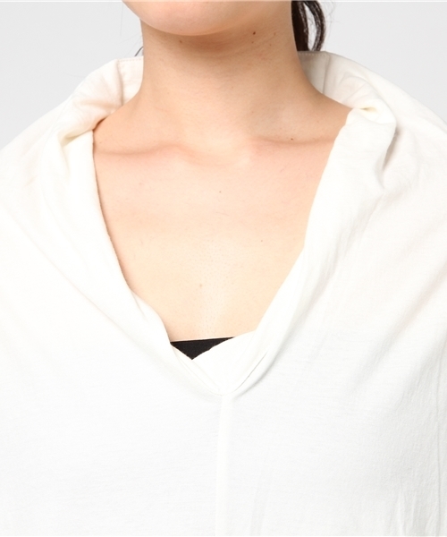tシャツ M0696 ピグメント加工スキッパー レディース Audition tシャツ M0696 ピグメント加工スキッパー レディース