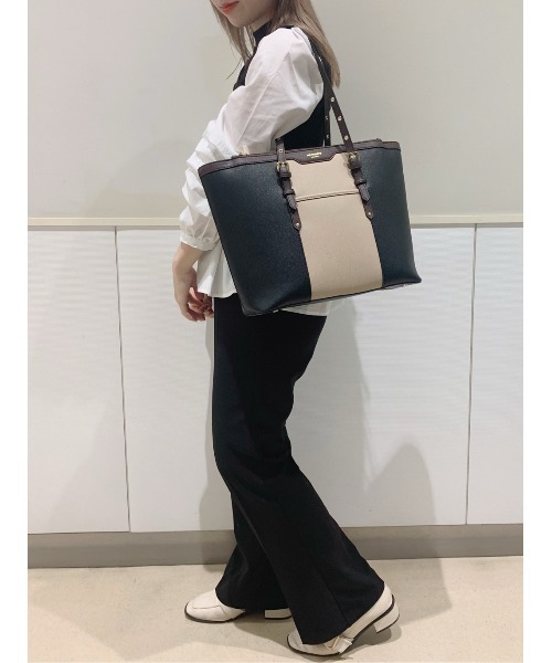 & chouette（アンドシュエット） トートバッグ バイカラーベルト