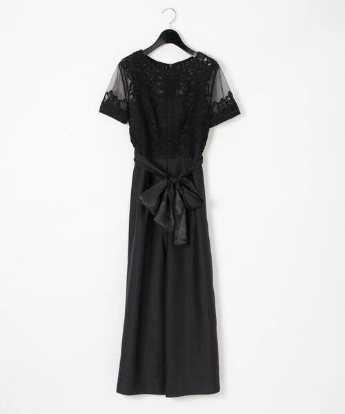 GRACE CONTINENTAL 刺繍ワイドサロペット 黒 36 GRACE CONTINENTAL（グレースコンチネンタル） サロペット