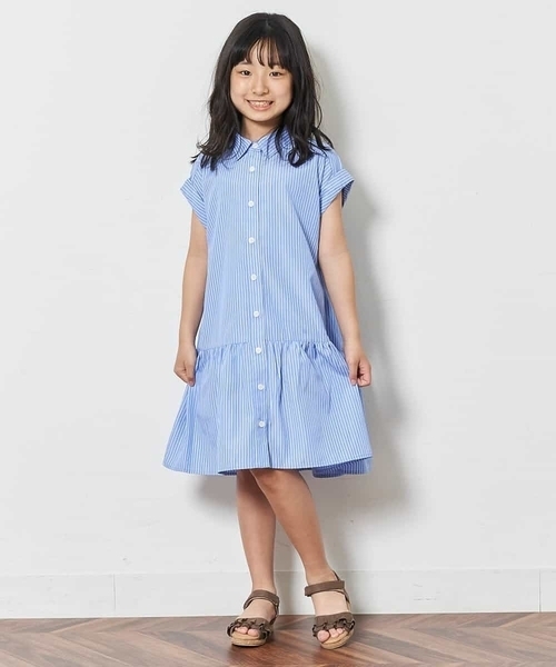ワンピース 100 130 シワになりにくい ストライプシャツワンピース Web限定サイズ Zozotown Paypayモール店 通販 Paypayモール