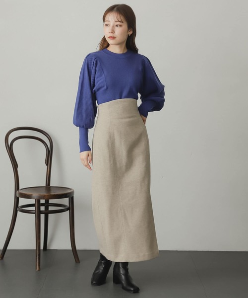 ニット セーター 「一部店舗限定」レーヨンストレッチニットマトンスリーブトップス レディース SENSE OF PLACE by URBAN RESEARCH ニット セーター ストレッチ