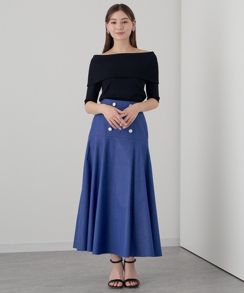 ANAYI デニムブルー フレアスカート 楽天市場】【SALE／50%OFF】シルクデニムフレア スカート ANAYI